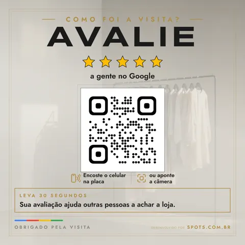 Placa de Avaliação Google Boutique - Comprar Online | Spot5